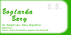 boglarka bary business card