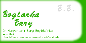 boglarka bary business card